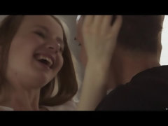 アナル, ベッドルーム, フェラチオ, カップル, キス, 天然