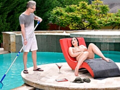 Grote mammen, Pijpbeurt, Bruinharig, Dik, Handbeurt, Buiten, Biljart, Tiener