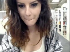 Library Fun with Naughty Girl - Webcam Video