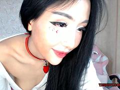 Asiático, Chica, Despelote, Coreano, Masturbación, Bragas, Tetas, Bajo la falda