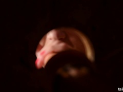 Braunhaarige, Schwanzloch, Handjob, Masturbation, Strumpfhose, Dürr, Ablutschen, Spielzeuge