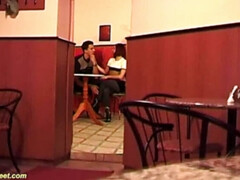 rough anal in a public coffee shop