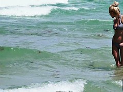Lieveling, Strand, Badpak, Blond, Geschoren