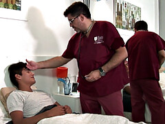 DILF doctor barebacked by latino jock after head