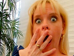 Grosse titten, Blondine, Blasen, Sperma im mund, Kleid, Fetisch, Handjob, Lecken