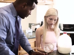 ハードコア, 異人種間, 小柄, ラフ, ティーン, オッパイの