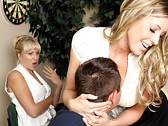 Sweet blonde with big boobs Samantha Saint is enjoying this big cock