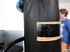 August Skye and Ali Cash getting fucked in the gym