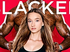 18, デカ尻, デカパイ, フェラチオ, 茶髪の, 異人種間, ガリガリ, ティーン