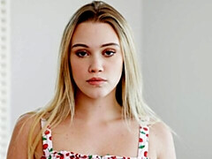 Sensual and hot blonde Chloe Rose plays in solo style in the bed