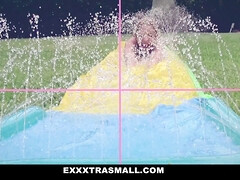 フェラチオ, イく瞬間, チン, バック, 小柄, プール, オマンコ, ガリガリ