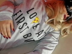 素人, ブロンド, フェラチオ, カップル, 手コキする, マスク, ロシア人, ティーン