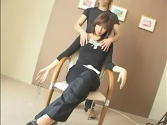 Paar, Japanische massage, Lingerie, Titten