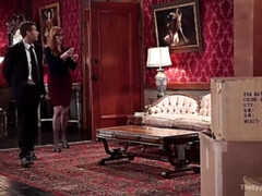 Anaal, Bondage discipline sadomasochisme, Gebondenheid, Lul, Vernedering, Roodharige vrouw, Slaaf, Trio