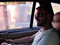 Female fake taxi driver bangs on camera