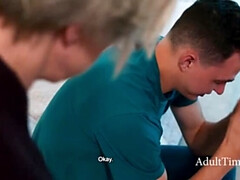 デカパイ, ブロンド, 巨乳な, 眼鏡, 熟年, 淫乱熟女, 義母, 禁句