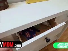 Stepmom Sydney Paige gets pounded hard and deep by stepson before getting a mouthful of his big cock