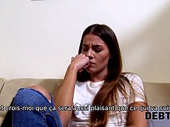 Eveline Dellai's debts are sky high as she sucks and fucks in POV reality video