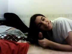 Amateur, Sucer une bite, Brunette brune, Webcam
