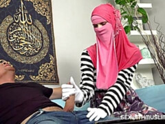 アラブ, お尻, デカ尻, フェラチオ, バック, 手コキする, 淫乱熟女, タトゥー