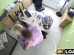 Wonderful blonda leaned over and fucked hard in office