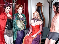 Emmy Demure, Audrey Madison and Summer Hart VS young long dick