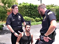 Lamer culo, Gay, Policía, Trio