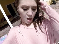 Cul, Brunette brune, Queue, Hard, Embrassement, Léchez, Pov, Chatte