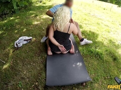 Grote lul, Blond, Europees, Hardcore, Geld, Buiten, Slet, Nat