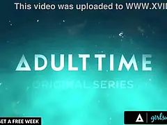 Girlsway - pervert cougar masters Sophia Locke & Cherry Kiss crew up to fuck hot college girl gal ritchie