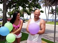 デカチン, デカパイ, フェラチオ, 茶髪の, 顔射, なめる, 現実, ティーン