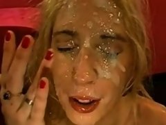 ブロンド, フェラチオ, ぶっかけ, 顔射, ドイツ人, グループ, Hd, 淫乱熟女