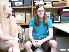 Blonde, Sucer une bite, Cocu, Chatte, Rasée, Adolescente, Nénés, Uniforme