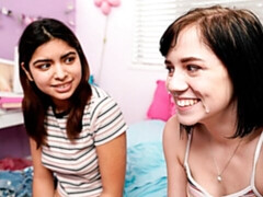 デカチン, フェラチオ, 口内発射, イく瞬間, 手コキする, ラティーナ, なめる, ティーン