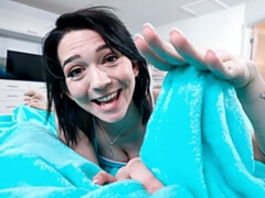 Bitchy teen with small tits Riley Jean fucked in POV angle