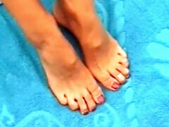 Anal, Cul, Grosse bite, Blonde, Pieds, Femelle, Solo, Nénés