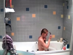 Amateur, Réalité, Douche, Adolescente, Voyeur