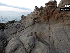 Pov: Anal With Stranger On The Rocks. Anal Creampie. Public Sex