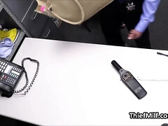 Deep drilling of big-titted cougar on office desk