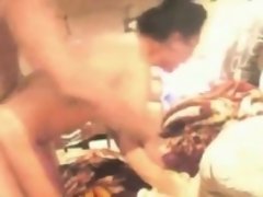 素人, 茶髪の, バック, 異人種間, 熟年