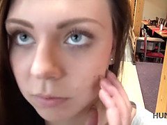 POV reality porn: Young Czech teen pays for information about her rich man's hard cock