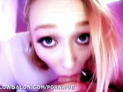 Grosser schwanz, Blondine, Blasen, Spermaladung, Schwanz, Handjob, Hd, Pov