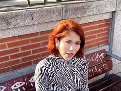 18, 素人, お尻, 指いじり, 軟体, ラティーナ, マッサージ, 赤毛