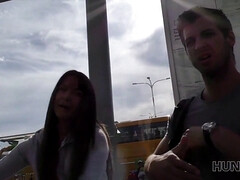 Enthousiasteling, Zwart, Stel, Tsjechisch, Hd, Geld, Openbaar, Vrouw