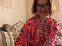 素人, デカチン, デカパイ, フェラチオ, ハードコア, ロシア人, 魅力的, オッパイの