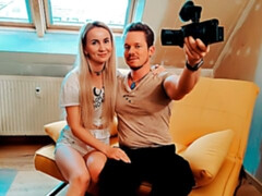 Cul, Blonde, Sucer une bite, En levrette, Branlette thaïlandaise, Rasée, Dénudage, Nénés