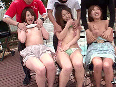 Mamada, Peludo, Japonés, Orgía, Pequeña