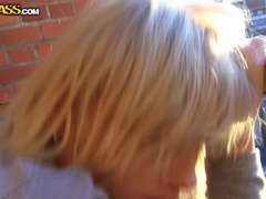 Blonde in crazy public fuck adventure
