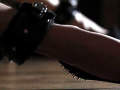 美女, デカパイ, ボンデージ, 巨乳な, オナニー, 自然山雀, 一人, オッパイの