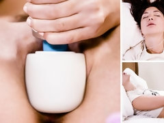 Doigter, Béant, Poilue, Criant, Solo, Dénudage, Nénés, Vibromasseur